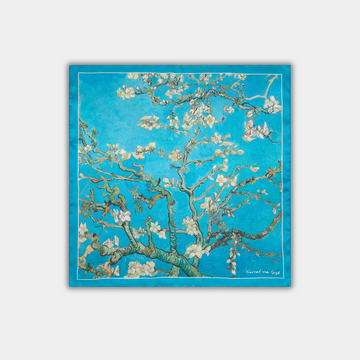 Small silk scarf - Almond Blossoms