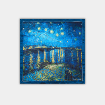 Small silk scarf - Starry Night Over the Rhone