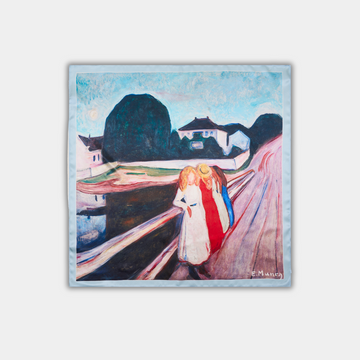 Small silk scarf - Four Girls on the Bridge