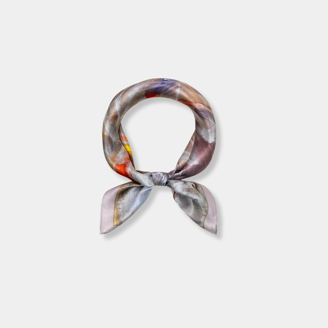 Small silk scarf - Creation of the World X