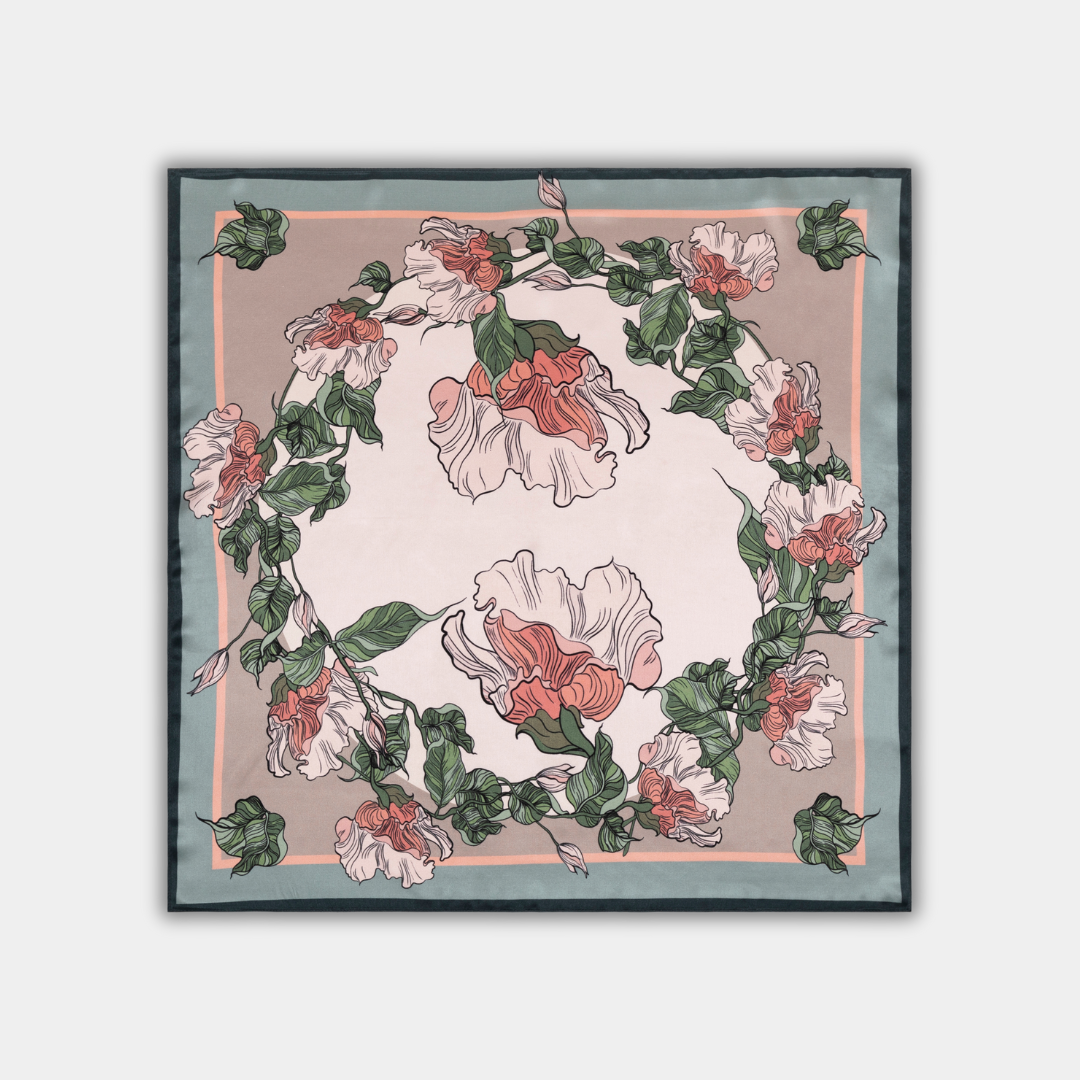 Medium silk scarf - Blossom NO.31