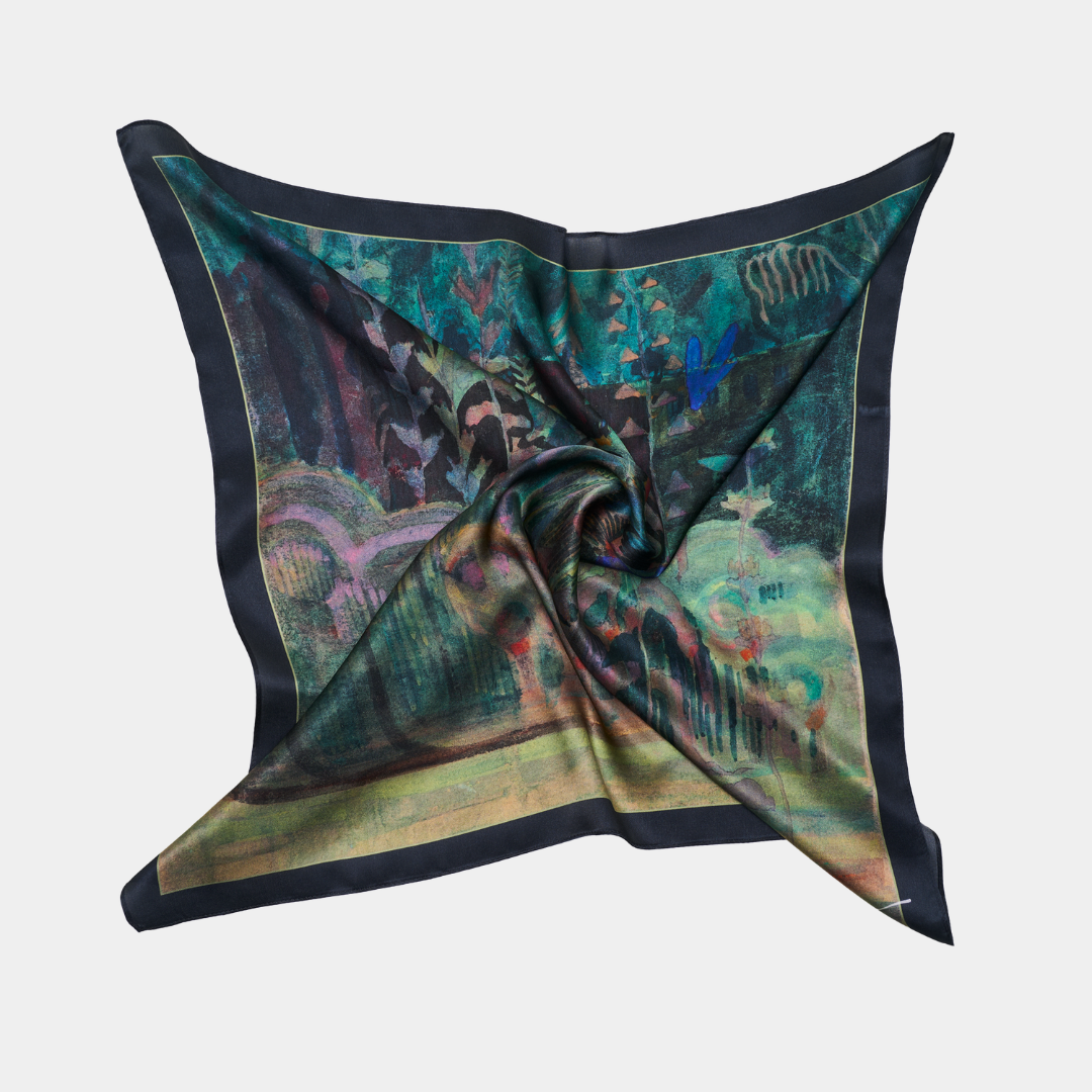 Large silk scarf - Fantasy