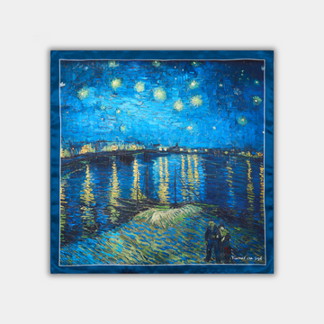 Medium silk scarf - Starry Night Over the Rhone