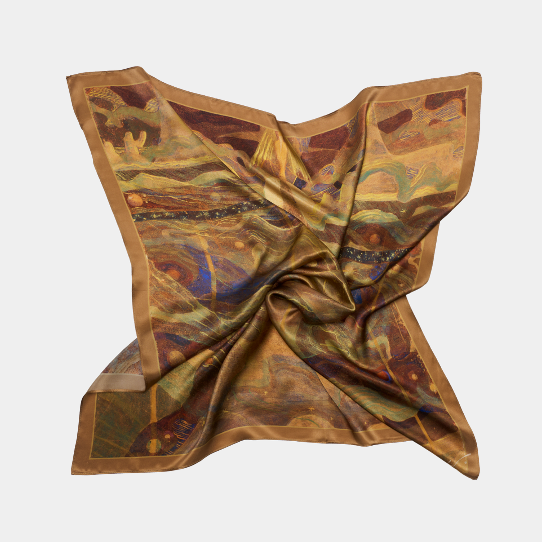 Large silk scarf - Sonata of the Stars