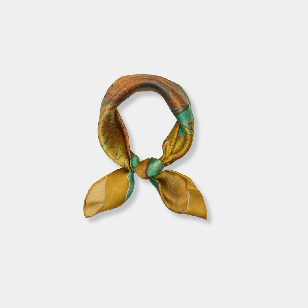 Small silk scarf - Sunflowers