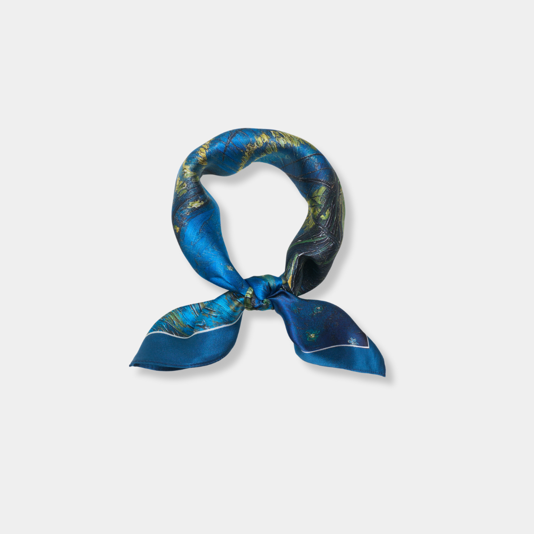 Small silk scarf - Starry Night Over the Rhone