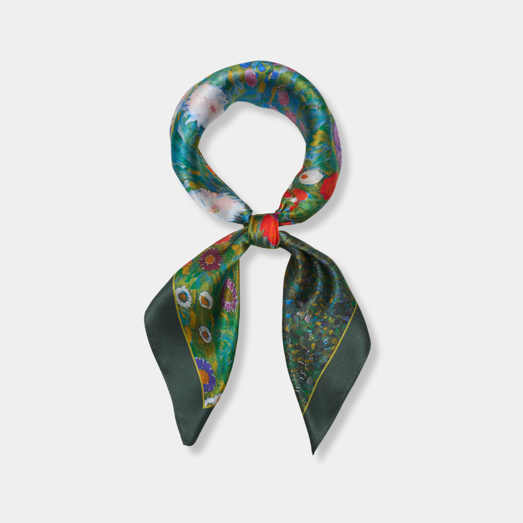 Medium silk scarf - Cottage Garden