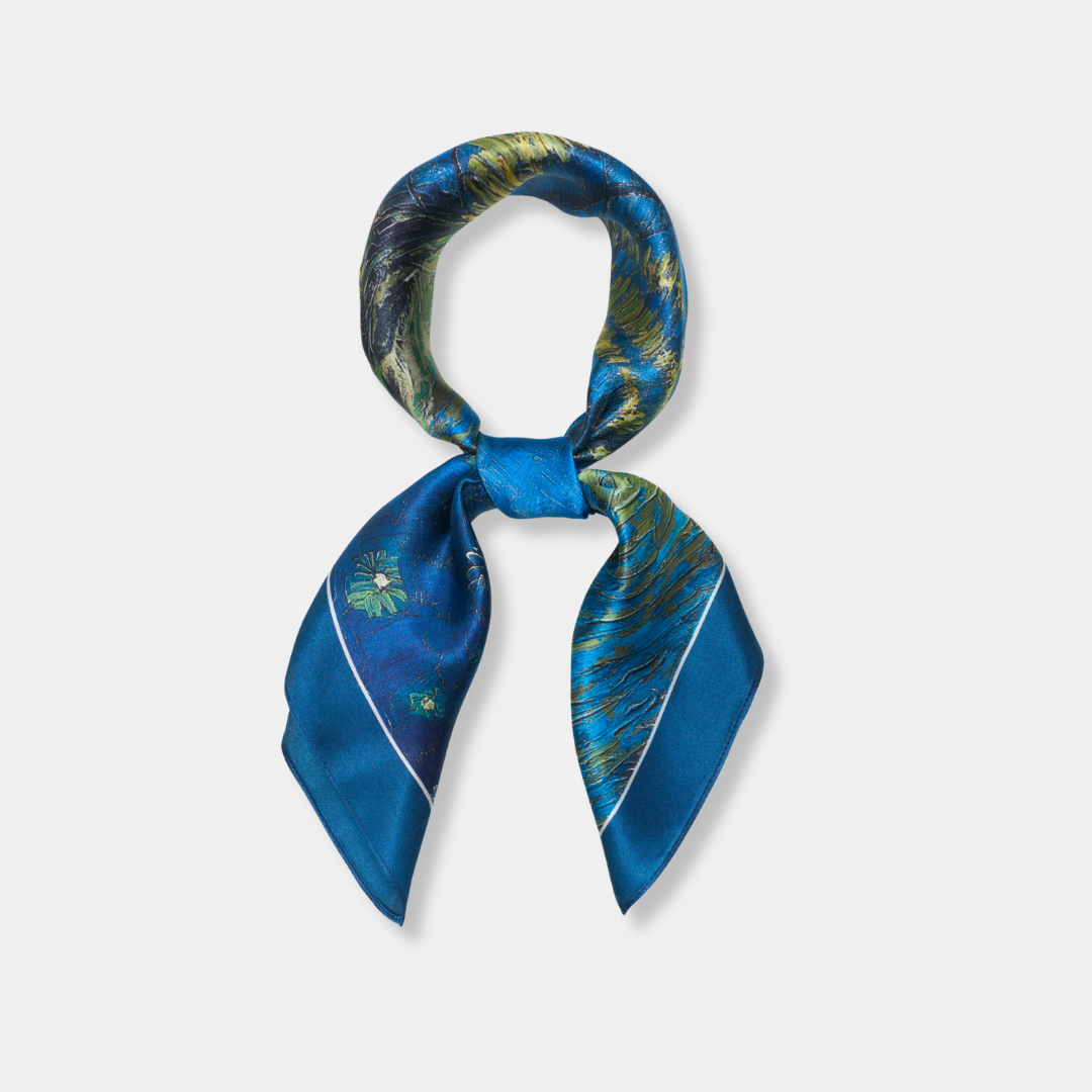 Medium silk scarf - Starry Night Over the Rhone