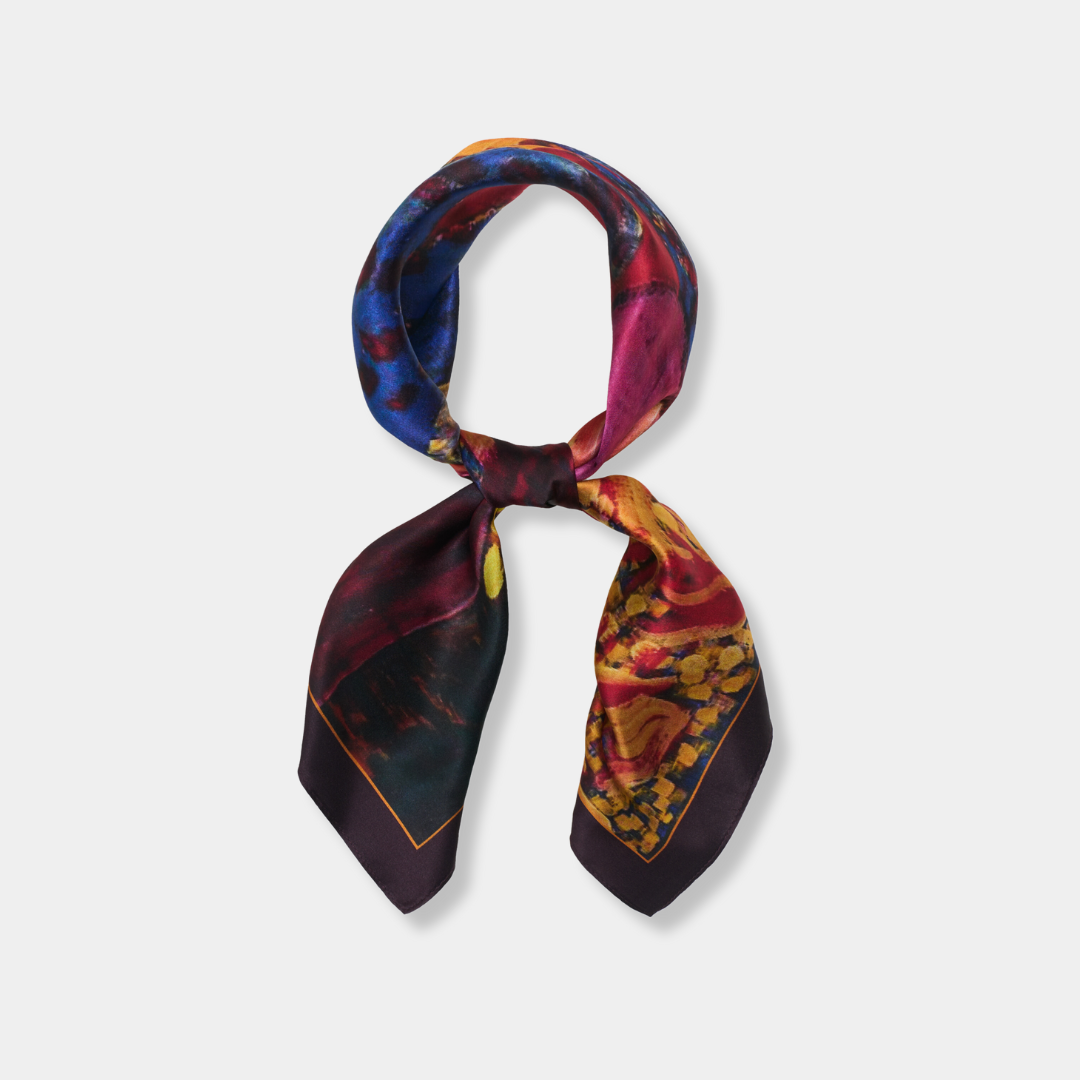 Medium silk scarf - Ships