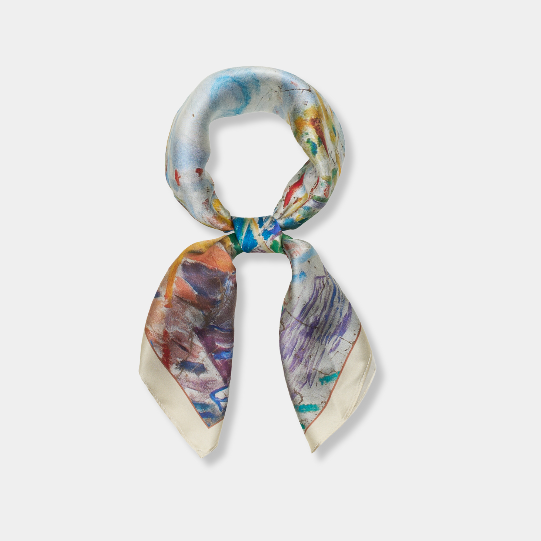 Medium silk scarf- The Sun