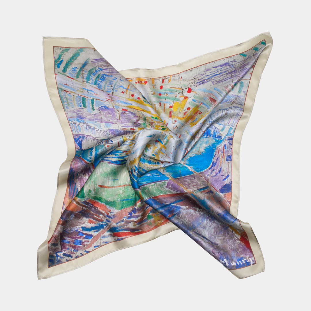 Large silk scarf - The Sun