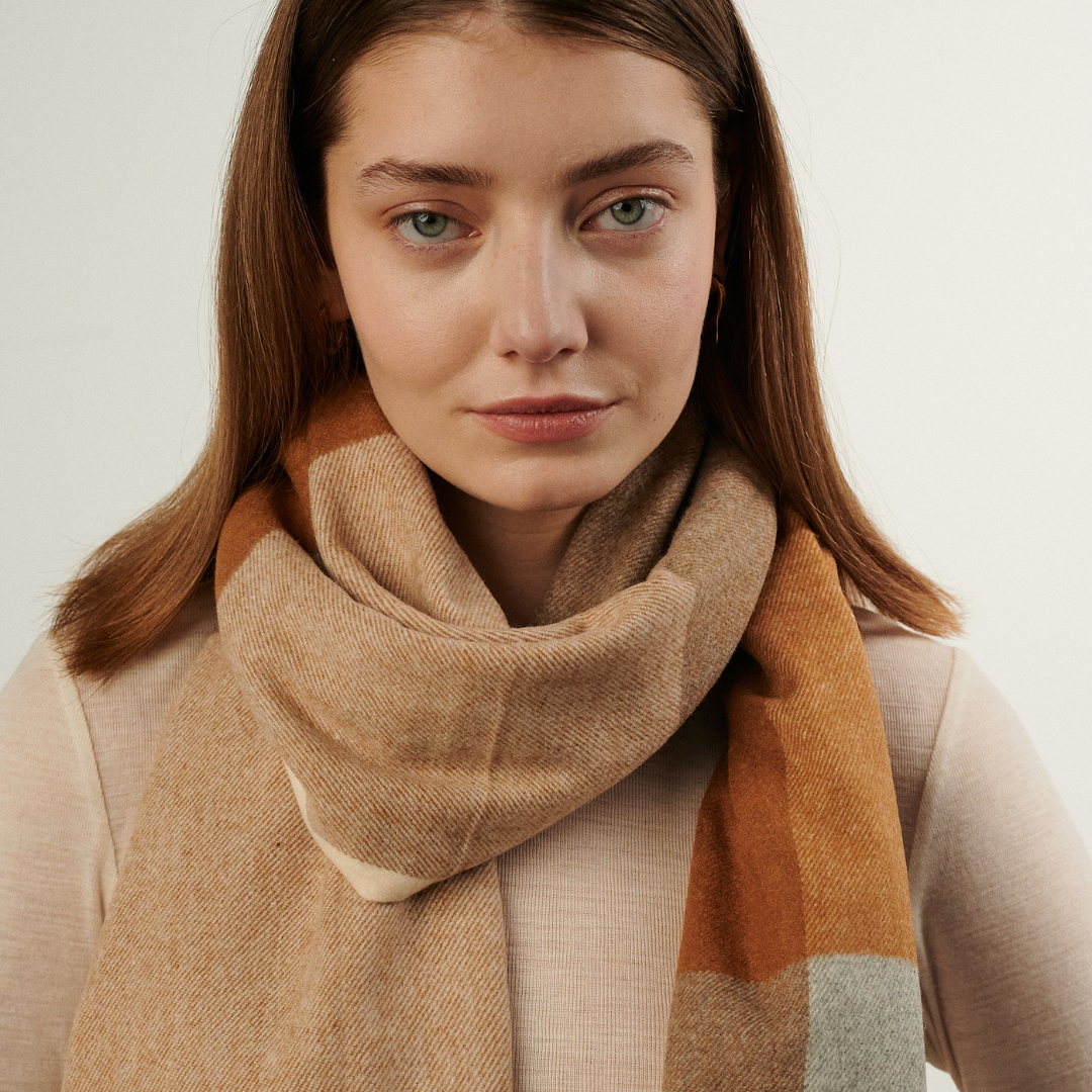 Blended cashmere scarf NO.13